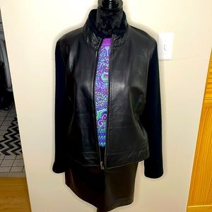 Lamb skin leather Jacket - Oh so very cool- Sz M